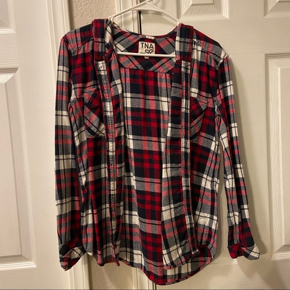 TNA Hooded Plaid Shirt - Picture 2 of 2